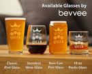 Bunco Queen Beer Can Pint Glass - Bunco Decor and Bunco Gifts for Women - 16 Oz Glasses