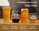 Bunco Squad Stemless Wine Glass - Bunco Decor and Bunco Gifts for Women - Large 17 Oz Glasses