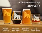 Gorilla Stemless Wine Glass - Fun Wild Animal Themed Decor and Gifts for Lovers of Apes and Monkeys - Large 17 Oz Glasses