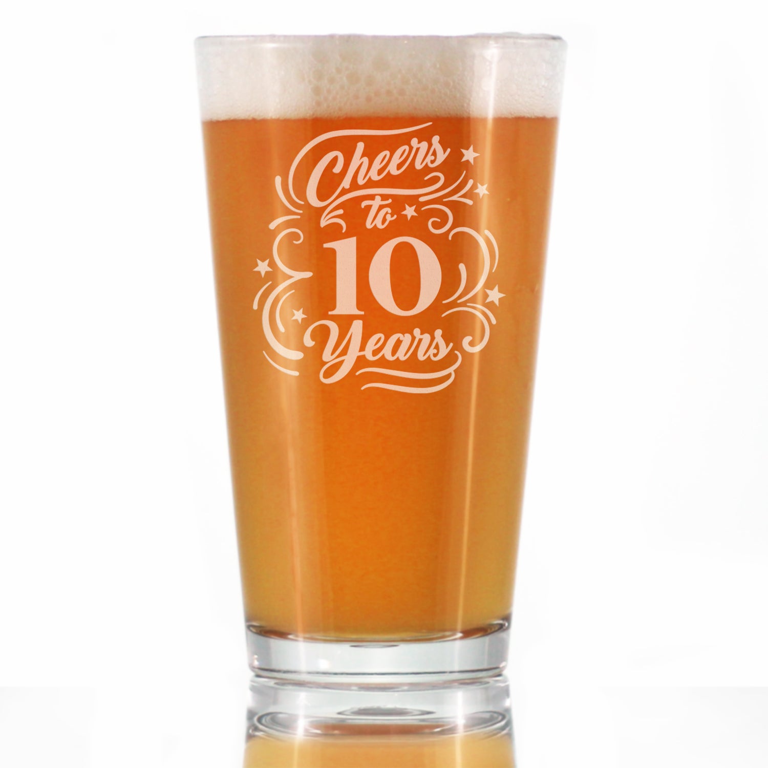 Cheers to Years - Anniversary Party Cups & Decor - Engraved Glasses & Color Ceramic Coffee Mugs