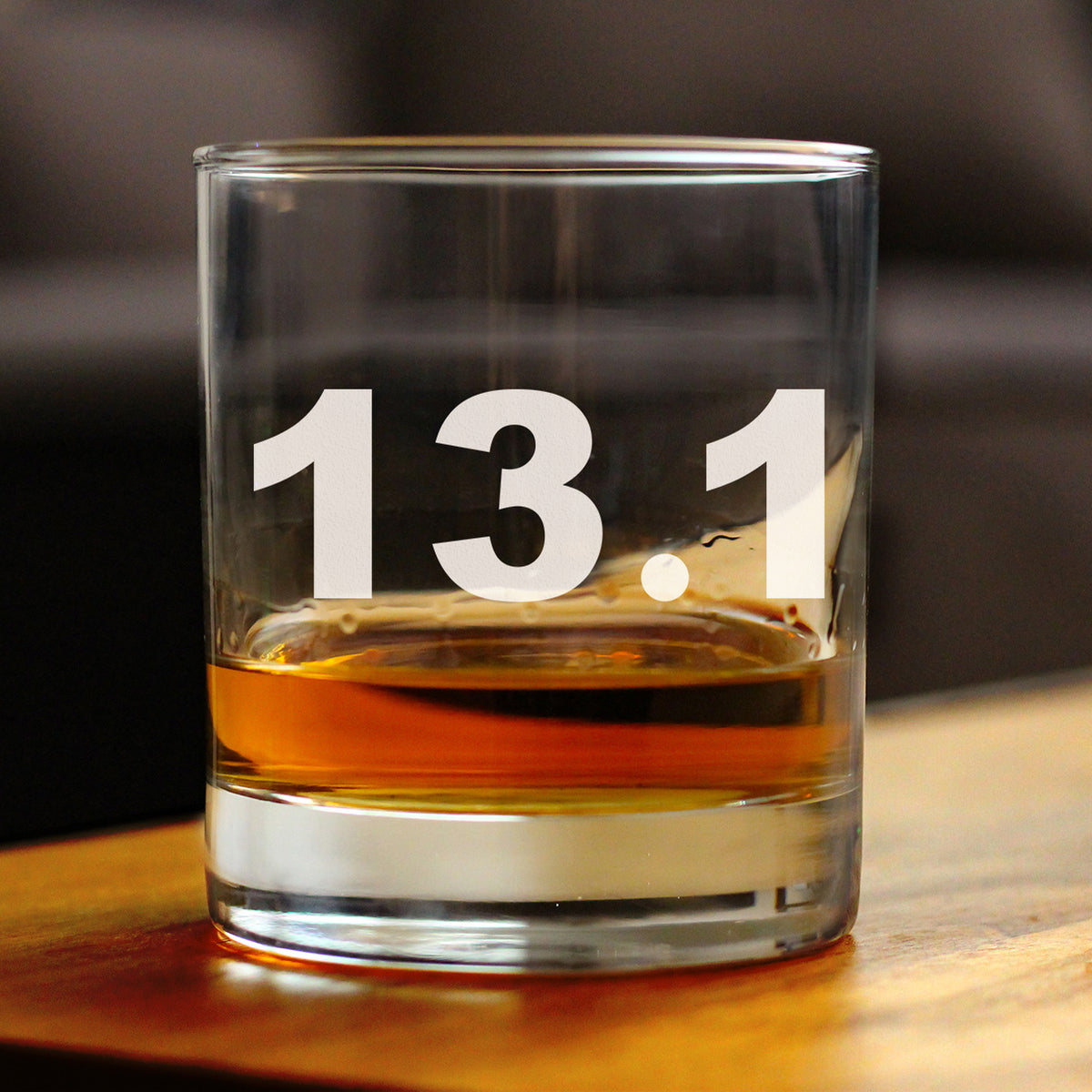 13.1 Half Marathon Whiskey Rocks Glass - Gifts for Half Marathon Runners - 10.25 oz Glasses