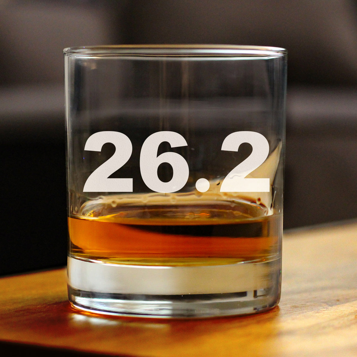 26.2 Marathon Whiskey Rocks Glass - Gifts for Marathon Runners - 10.25 oz Glasses