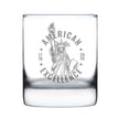 America 250 American Excellence Engraved Rocks Glass America250 Official for 250th Anniversary of the USA Weighted Whiskey Glasses - 10.25 oz