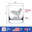 America 250 Bald Eagle Engraved Rocks Glass America250 Official for 250th Anniversary of the USA Weighted Whiskey Glasses - 10.25 oz