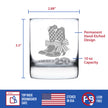 America 250 Cowgirl Boots Engraved Rocks Glass America250 Official for 250th Anniversary of the USA Weighted Whiskey Glasses - 10.25 oz