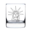 America 250 Statue of Liberty Profile Engraved Rocks Glass America250 Official for 250th Anniversary of the USA Weighted Whiskey Glasses - 10.25 oz