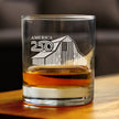 America 250 Homestead Barn Engraved Rocks Glass America250 Official for 250th Anniversary of the USA Weighted Whiskey Glasses - 10.25 oz
