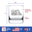 America 250 Homestead Barn Engraved Rocks Glass America250 Official for 250th Anniversary of the USA Weighted Whiskey Glasses - 10.25 oz