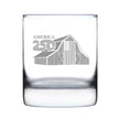 America 250 Homestead Barn Engraved Rocks Glass America250 Official for 250th Anniversary of the USA Weighted Whiskey Glasses - 10.25 oz