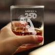 America 250 Rosie the Riveter Engraved Rocks Glass America250 Official for 250th Anniversary of the USA Weighted Whiskey Glasses - 10.25 oz