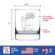 America 250 Rosie the Riveter Engraved Rocks Glass America250 Official for 250th Anniversary of the USA Weighted Whiskey Glasses - 10.25 oz