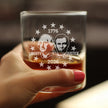 America 250 Washington Lincoln Engraved Rocks Glass America250 Official for 250th Anniversary of the USA Weighted Whiskey Glasses - 10.25 oz