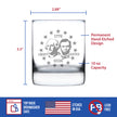 America 250 Washington Lincoln Engraved Rocks Glass America250 Official for 250th Anniversary of the USA Weighted Whiskey Glasses - 10.25 oz