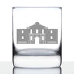 The Alamo Whiskey Rocks Glass - State of Texas Gifts and Souvenirs for Texans - 10.25 oz Glasses