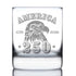 America's 250th Anniversary Engraved Rocks Glass Celebrate America's Birth Weighted Whiskey Glasses - 10.25 oz