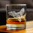 Bald Eagle - Engraved Rocks Glass Patriotic American Decorations and Gifts Weighted Whiskey Glasses - 10.25 oz