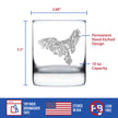 Bald Eagle - Engraved Rocks Glass Patriotic American Decorations and Gifts Weighted Whiskey Glasses - 10.25 oz