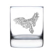 Bald Eagle - Engraved Rocks Glass Patriotic American Decorations and Gifts Weighted Whiskey Glasses - 10.25 oz