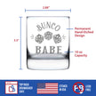 Bunco Babe Rocks Glass - Bunco Decor and Bunco Gifts for Women - 10.25 Oz Glasses