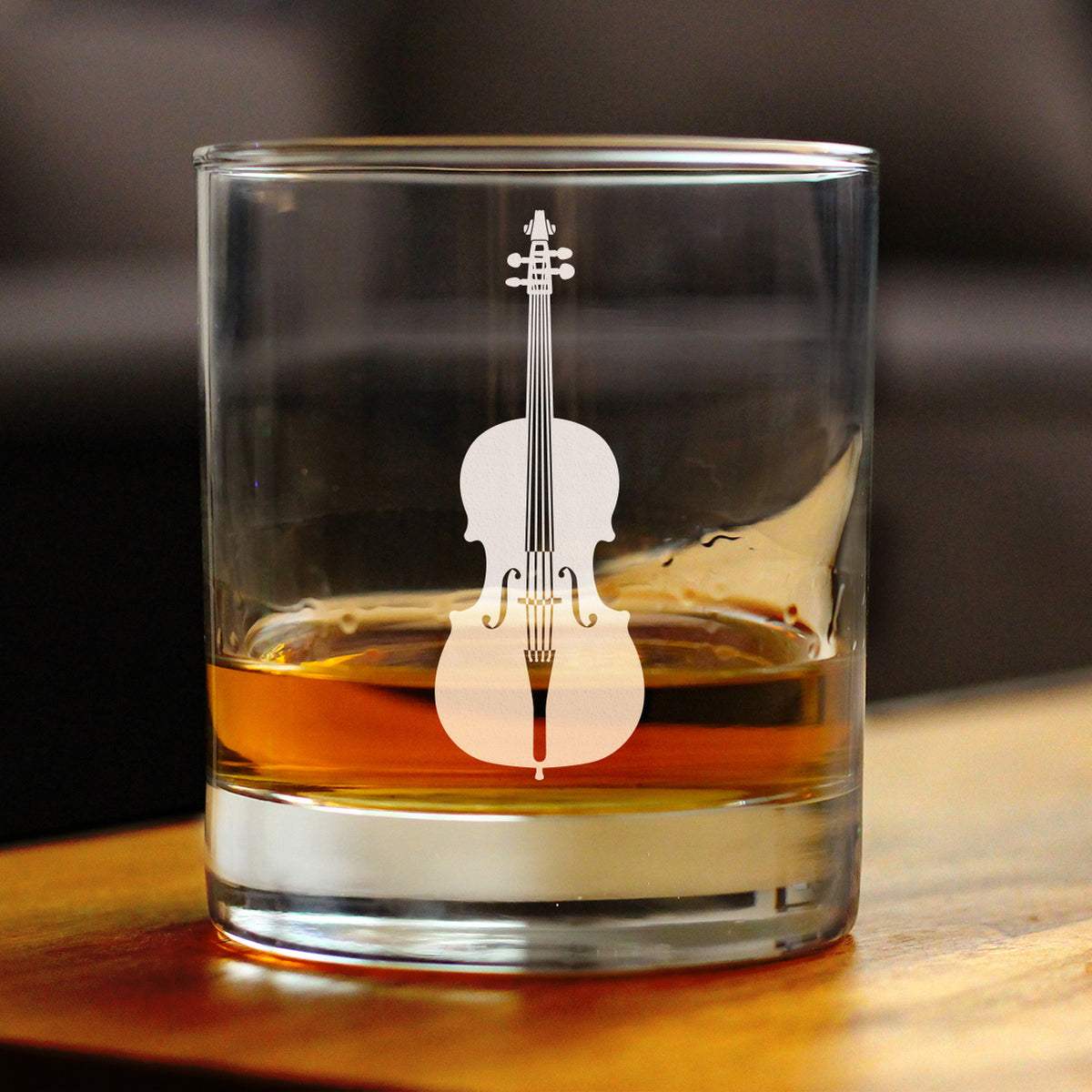 Cello - Whiskey Rocks Glass - Orchestra Gifts for Cellists - 10.25 oz Glasses