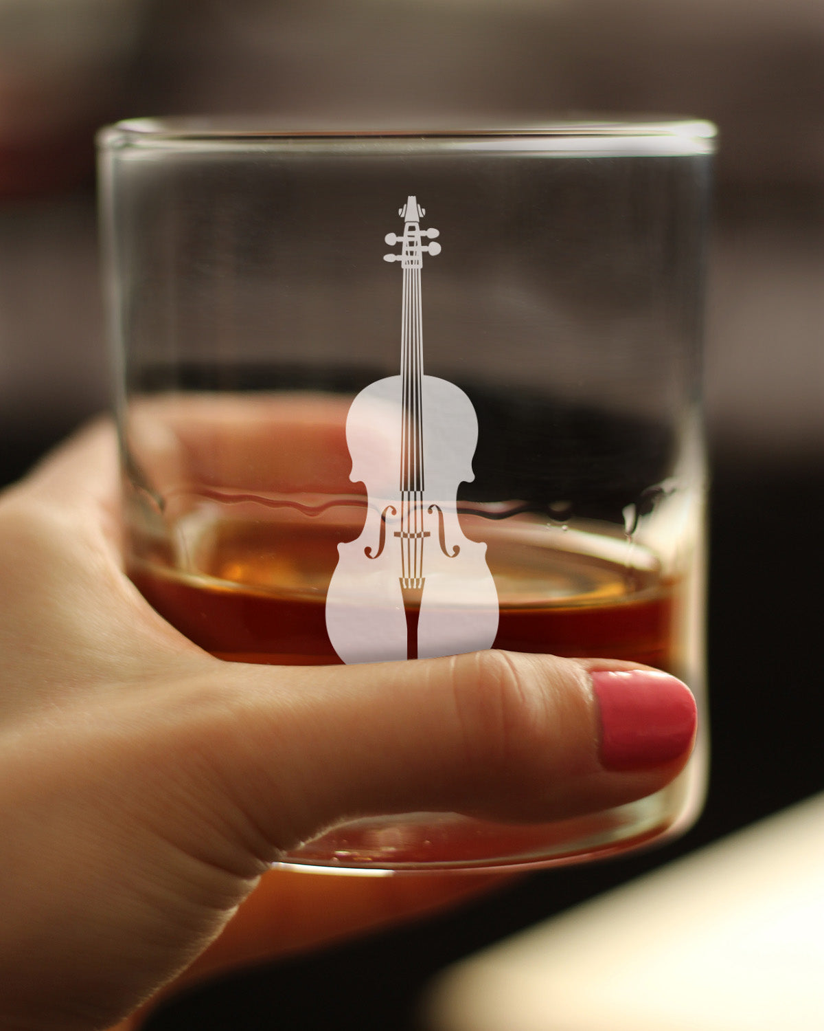 Cello - Whiskey Rocks Glass - Orchestra Gifts for Cellists - 10.25 oz Glasses