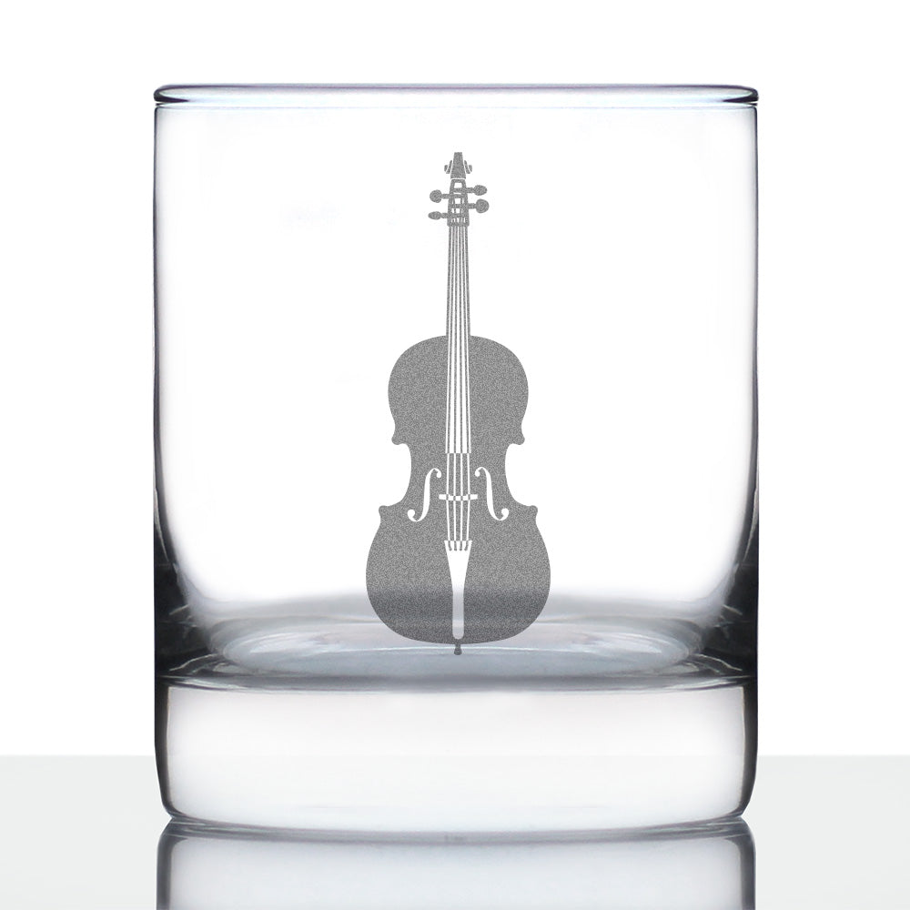 Cello - Whiskey Rocks Glass - Orchestra Gifts for Cellists - 10.25 oz Glasses