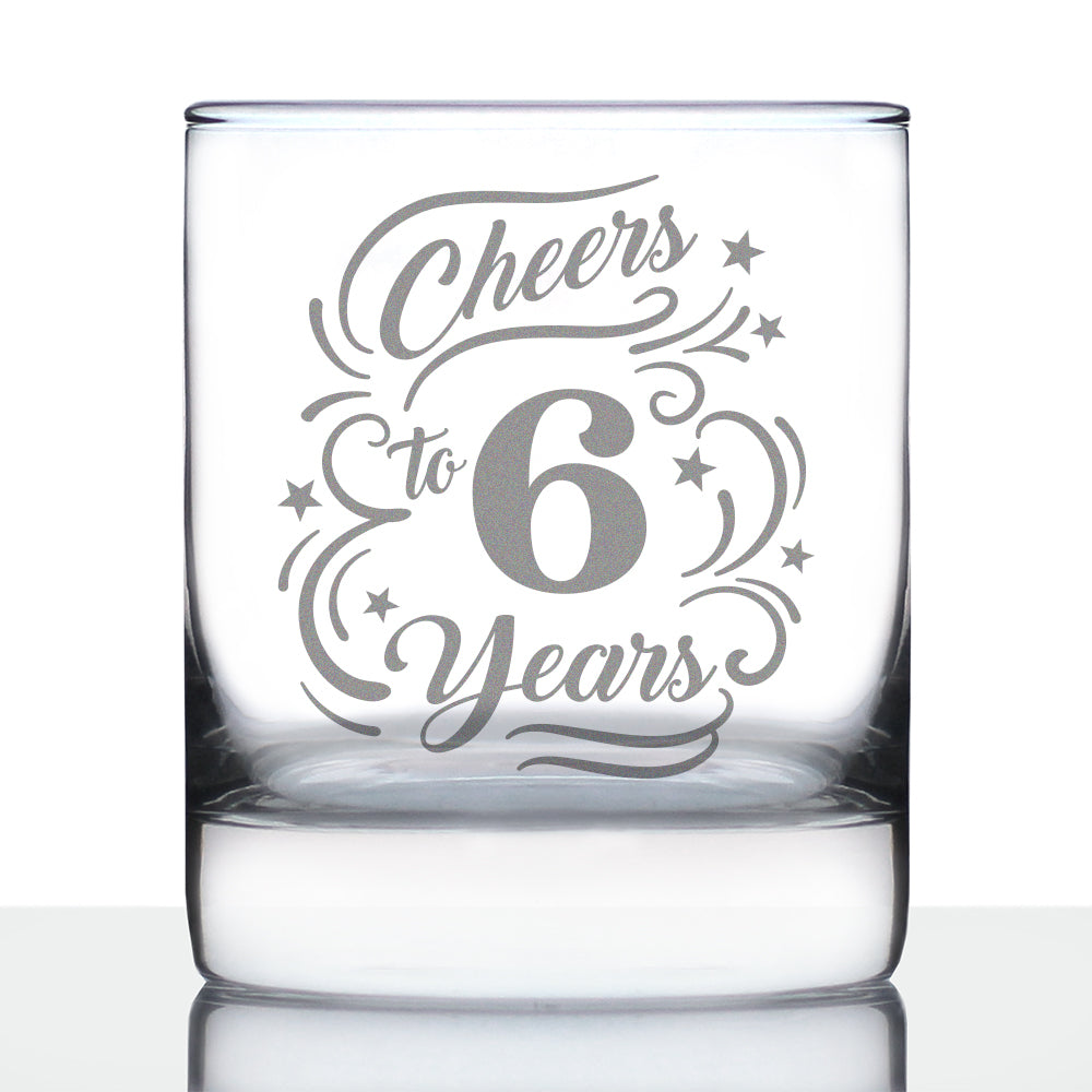 Cheers to 6 Years - Beer Can Pint Glass Gifts for Women & Men - 6th An -  bevvee