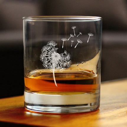 Dandelion Rocks Glass - Friendship Gifts and Dandelion Flowers Decor for New Beginnings - 10.25 Oz Glasses