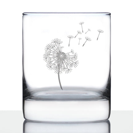 Dandelion Rocks Glass - Friendship Gifts and Dandelion Flowers Decor for New Beginnings - 10.25 Oz Glasses
