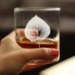 Aspen Leaf Engraved Rocks Glass - Multi-Layer Engraved Whiskey Glasses - 10.25 oz