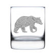 Bear Engraved Rocks Glass - Multi-Layer Engraved Whiskey Glasses - 10.25 oz