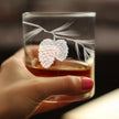 Pinecones Engraved Rocks Glass - Multi-Layer Engraved Whiskey Glasses - 10.25 oz