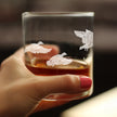 Flying Ducks Engraved Rocks Glass - Full Wrap - Multi-Layer Engraved Whiskey Glasses - 10.25 oz