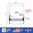 Flying Ducks Engraved Rocks Glass - Full Wrap - Multi-Layer Engraved Whiskey Glasses - 10.25 oz