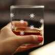 Star Pattern Engraved Rocks Glass - Full Wrap - Multi-Layer Engraved Whiskey Glasses - 10.25 oz
