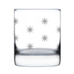 Star Pattern Engraved Rocks Glass - Full Wrap - Multi-Layer Engraved Whiskey Glasses - 10.25 oz