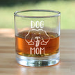 Dog Mom - Whiskey Rocks Glass - Cute Dog Lover Gifts for Women - 10.25 oz Glasses