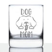 Dog Mom - Whiskey Rocks Glass - Cute Dog Lover Gifts for Women - 10.25 oz Glasses