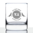50th Birthday Dog Years - Whiskey Rocks Glass Gift - Unique Funny Bday Gifts for Women and Men Turning 50 - 10.25 oz Glasses