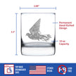 Dove - Engraved Rocks Glass Birds Decor, Accessories and Bird Themed Gifts for Bird Lovers Weighted Whiskey Glasses - 10.25 oz