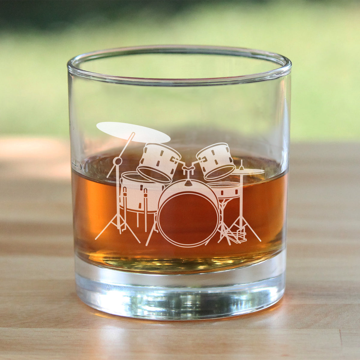 Drums Rocks Glass - Music Gifts for Drum Players, Teachers and Musical Accessories for Musicians that Play Drums - 10.25 Oz Glasses