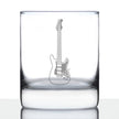 Electric Guitar Rocks Glass - Music Gifts for Guitar Players, Teachers and Musical Accessories for Musicians that Play Guitar - 10.25 Oz Glasses