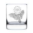 Freedom 250 Bald Eagle Engraved Rocks Glass - 10.25 oz Official USA 250th Anniversary Merch