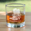 Freedom 250 Cowgirl Boots Engraved Rocks Glass - 10.25 oz Official USA 250th Anniversary Merch