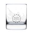 Freedom 250 Washington Crossing the Delaware Engraved Rocks Glass - 10.25 oz Official USA 250th Anniversary Merch