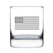 Freedom 250 Flag Logo Engraved Rocks Glass - 10.25 oz Official USA 250th Anniversary Merch