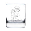 Freedom 250 Rosie the Riveter Engraved Rocks Glass - 10.25 oz Official USA 250th Anniversary Merch