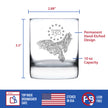 Freedom 250 Bald Eagle Engraved Rocks Glass - 10.25 oz Official USA 250th Anniversary Merch