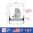 Freedom 250 Cowgirl Boots Engraved Rocks Glass - 10.25 oz Official USA 250th Anniversary Merch