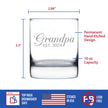 Grandpa Est 2024 - New Grandfather Whiskey Rocks Glass Gift for First Time Grandparents - Decorative 10.25 Oz Glasses